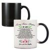 English Characters Mother's Day Ceramic Coffee Mug Water Cup Temperature-sensitive Color-changing Cup Water