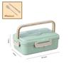 Portable Wheat Straw Bento Box: Insulated, Multi-Compartment, Japanese-Style, Microwave Safe for Office Workers & Students