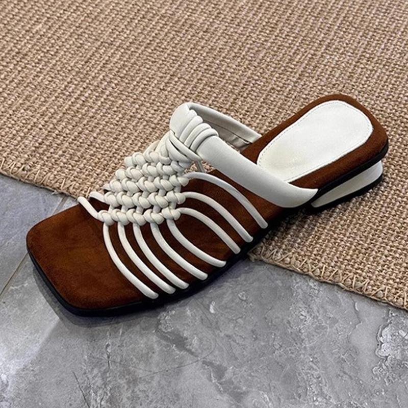 Women Slippers Designer Dress Shoes Walking Woman Heeled Sandals 2025 Summer Casual Flip Flops Cozy Sandalias De Mujer
