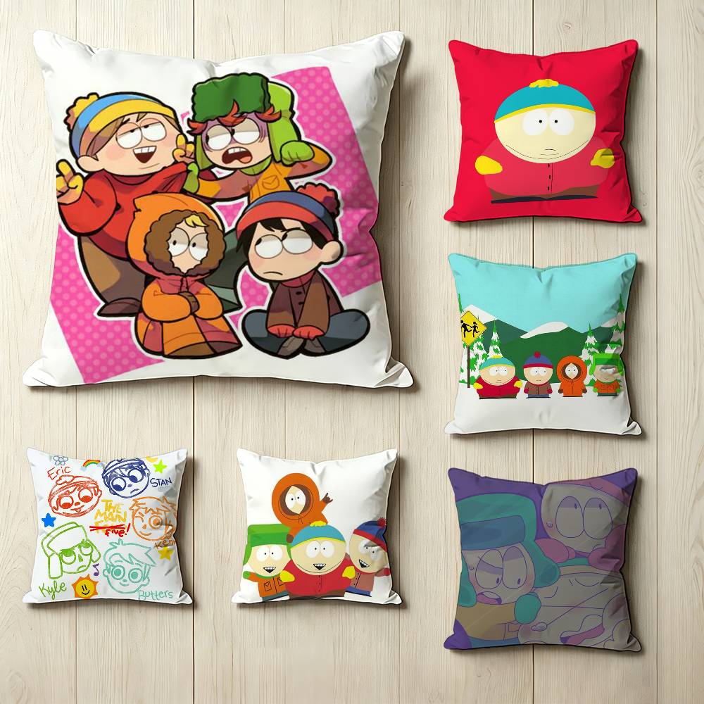 Stopmotion animation SSouth PPark Pillow Case Square DoubleSided Sofa Cushion Cover Bedroom Bedside Pillow