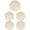Coaster 5-piece set wooden altar hollow chakra crystal healing sacred geometry Metatron cube witchcraft