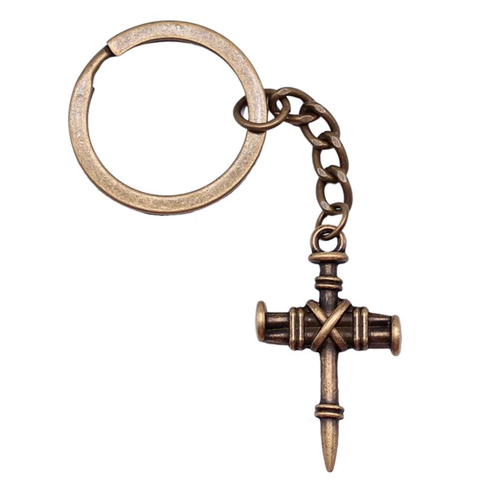 Portachiavi con Ciondolo Croce Ankh Amuleto Egiziano Portachiavi Anello 28mm