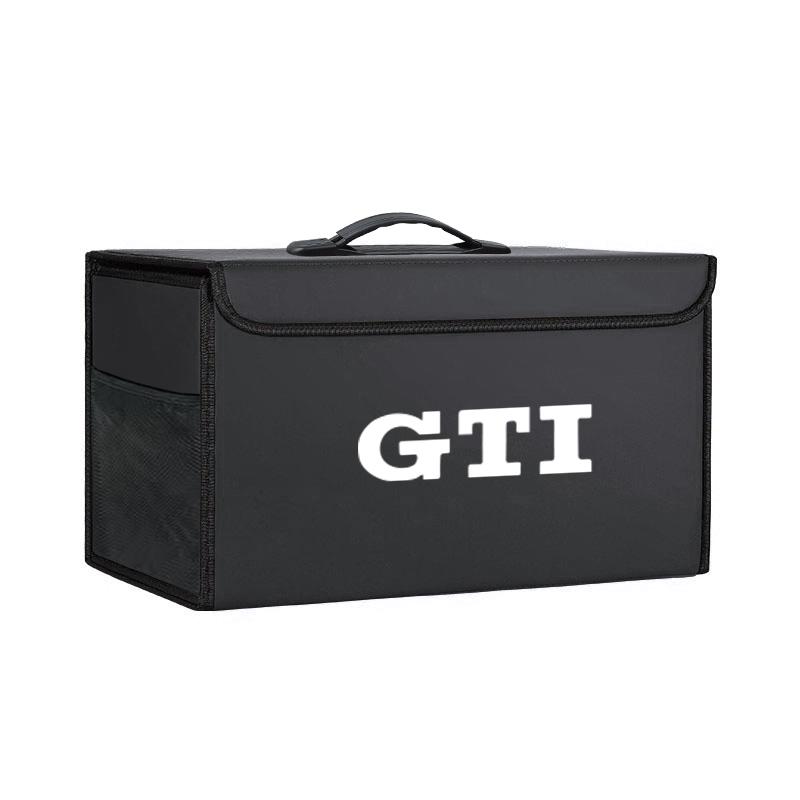 Lijk1 Car Trunk Leather Storage Box Auto Interior Organizer Accessories For VW GTI Polo Golf Passat Tiguan Arteon Touareg Taigo Caddy