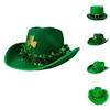 Unisex St. Patrick's Day grönkantad rottingcowboyhatt