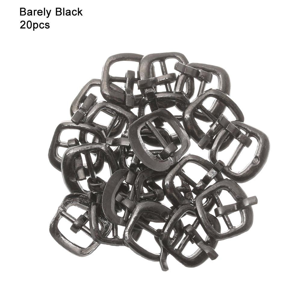 20pcs Tiny 7mm Tri-glide Belt Buckle Doll Bag Mini Ultra-small Buckles Button for DIY Handmade Doll Clothes Shoes Accessories