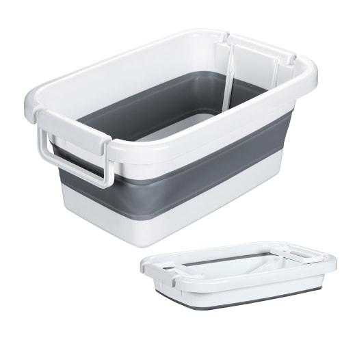 RULAYMAN Foldable Washtub/Laundry Bucket, 45L Large Capacity, Built-in Support Structure, Stable Fill, Soft and Shape-Retaining, Pet Bathtub/Clothes/S