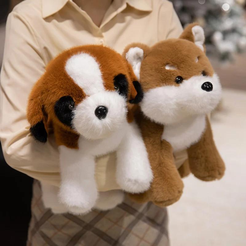Multiple Kinds Cute Pet Dogs Plush Toys Stuffed Husky Saint Bernard Dog Shepherd Dog Samoyed Labrador Doll Cuddly Kids Companion