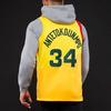 Nike Giannis Antetokounmpo #34 City Edition Jersey Men Tops Yellow AJ4624-717
