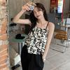 Summer seaside sexy pure desire tube top floral sling vest female niche hot girl thin outer wear sling top female
