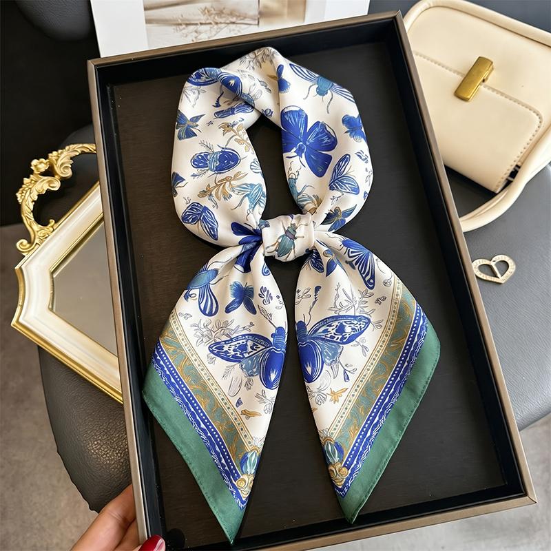 Women's Scarf Luxury Hijab Print Turban Fashion Female Headscarf Bandana Shawl Handkerchief Neckerchief Windproof Wraps Headband