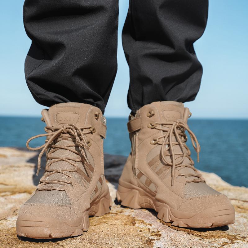 Herbst Winter Herrenstiefel Wasserdichte Outdoorstiefel Bequeme Knöchel Schneestiefel Übergröße 39-46 Hohe Herrenschuhe