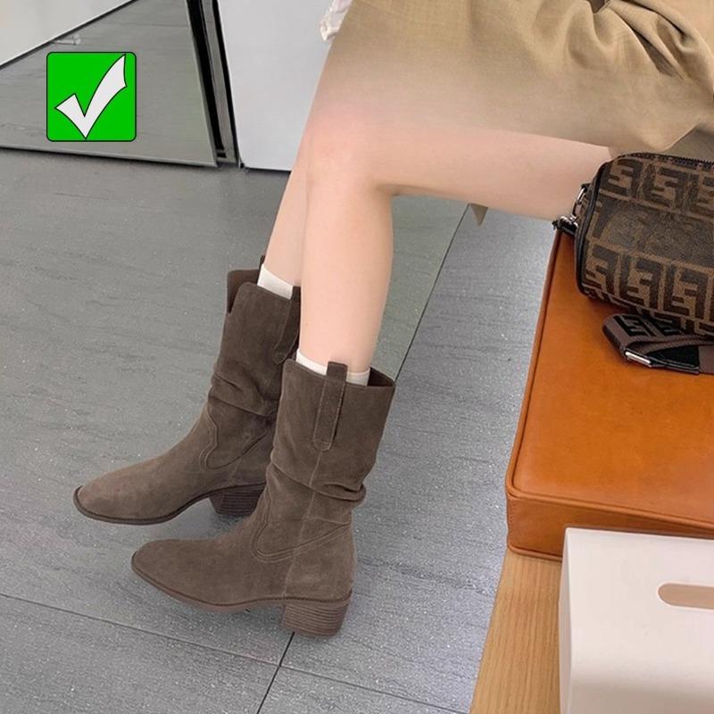 

Одинарная обувь, Стелька, Обувь на платформе, С круглым носком, На толстом каблуке, Ботфорты до бедра, Короткие ботинки 40 кофейный