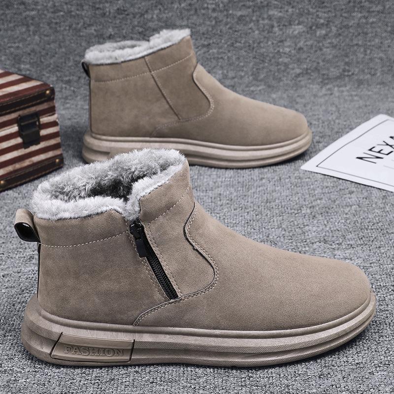 Men's Shoes 2025 Winter New Velvet Thickened Warm Cotton Shoes Men's Outdoor Casual Fashion Cold-proof Snow Boots