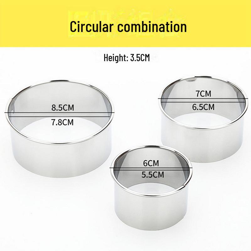 

Инструмент для прессования оберток для круглых пельменей с резаком из нержавеющей стали и скалкой Round three-piece set