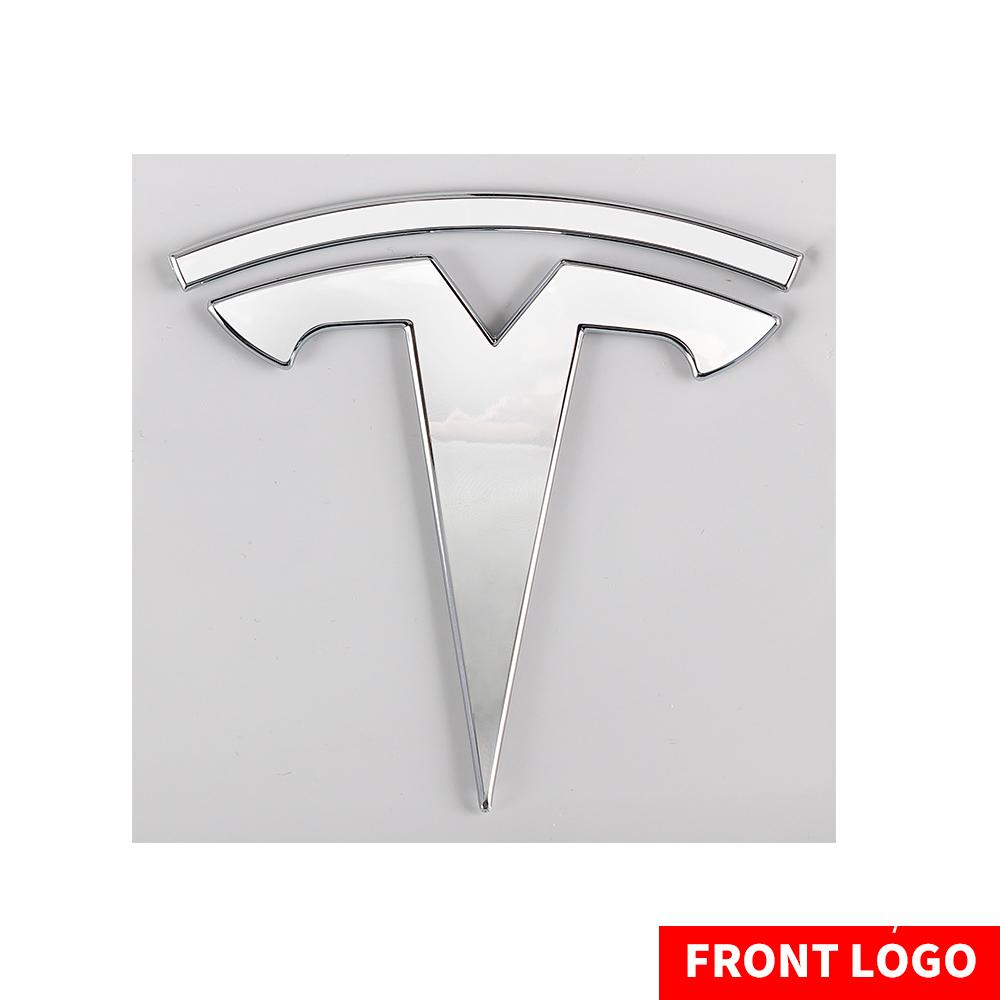 ANA1 3D ABS Car Front Head Hood Emblem Rear Trunk Badge Sticker For Tesla Model 3 Model Y Replacement Decoration Decals Accessories