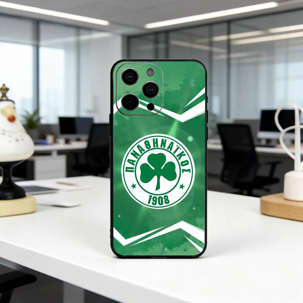 ART P-Panathinaikos A-Athens PA  Phone Case For iPhone 17,16,15,14,13,12,11 Plus,Pro Max,XS,Soft Silicone Black Cover