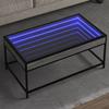 VidaXL Coffee Table with Infinity LED Sonoma Grey 90x50x41 Cm, Side Table, Living Room Table, Side Table, Sofa End Table, 847690