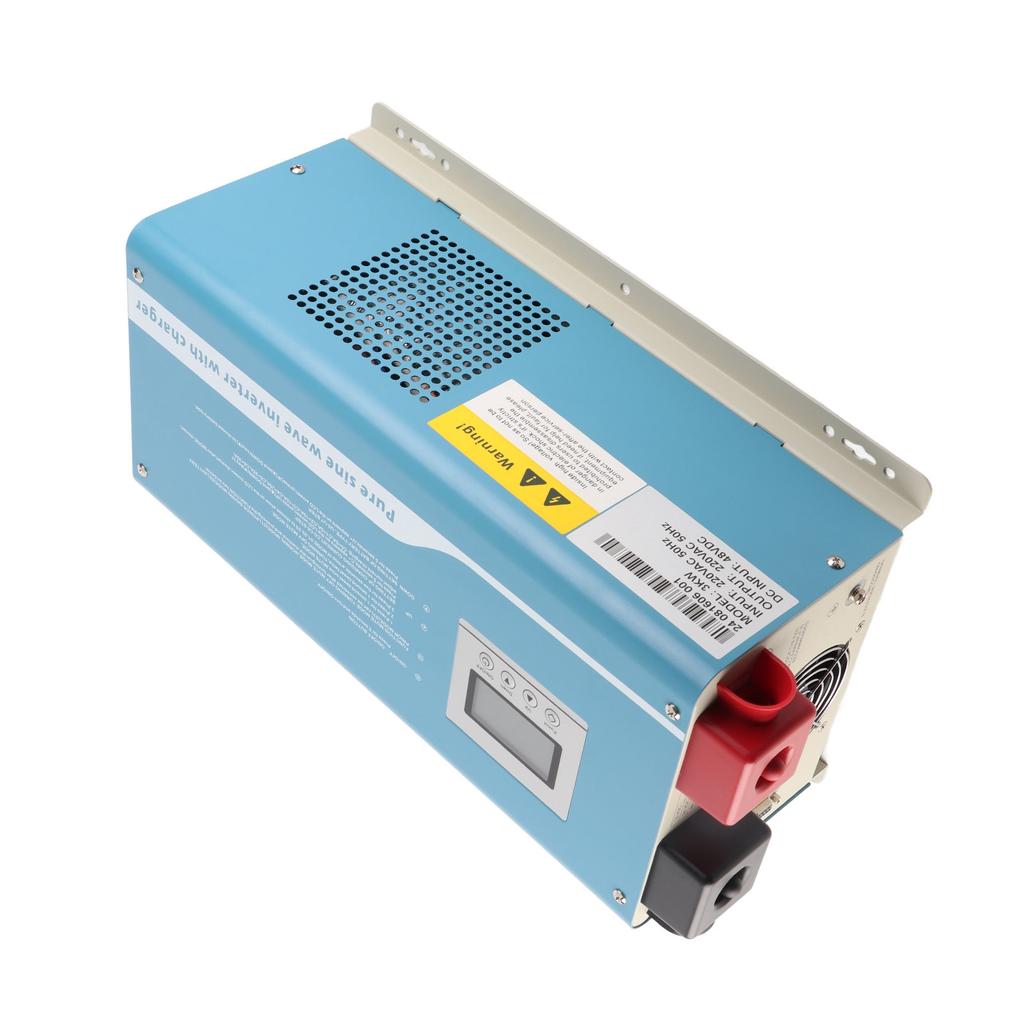 Blue Wall Mounted Pure Sine Inverter Charger Output 110VAC 220VAC 230VAC for Small Solar Power