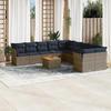 VidaXL Garden Lounge Set with Cushions 11 Pcs, Patio Sofas, Furniture Set, Outdoor Terrace Furniture, Grey 3256187