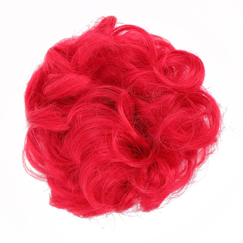 Messy Hair Bun Extensions Rubber Band Synthetic Hair Extension Curly Wavy Messy Synthetic Chignon Scrunchy Updo Hairpiece For Women Girls