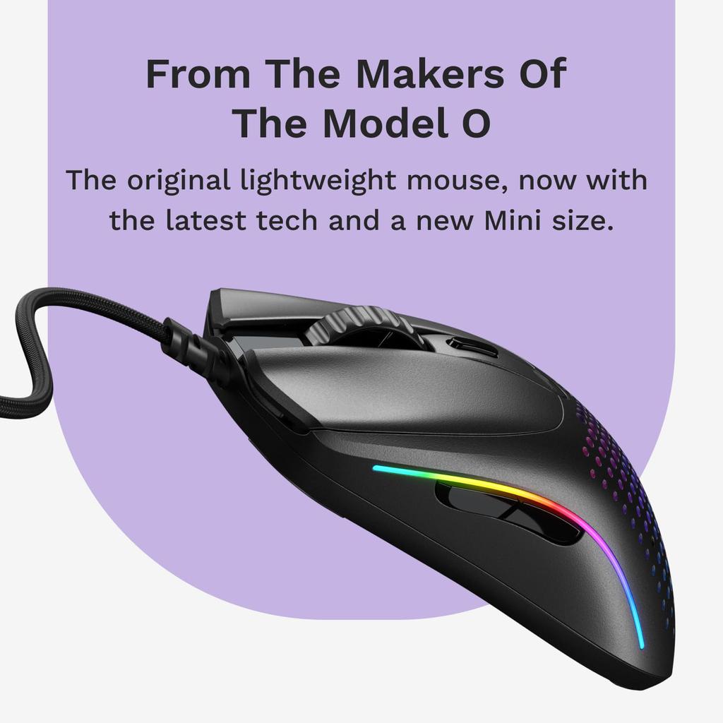 Glorious Model O 2 Mini Matte Black Lightweight Wired Gaming Mouse GLO-MS-OMV2-MB MS0738