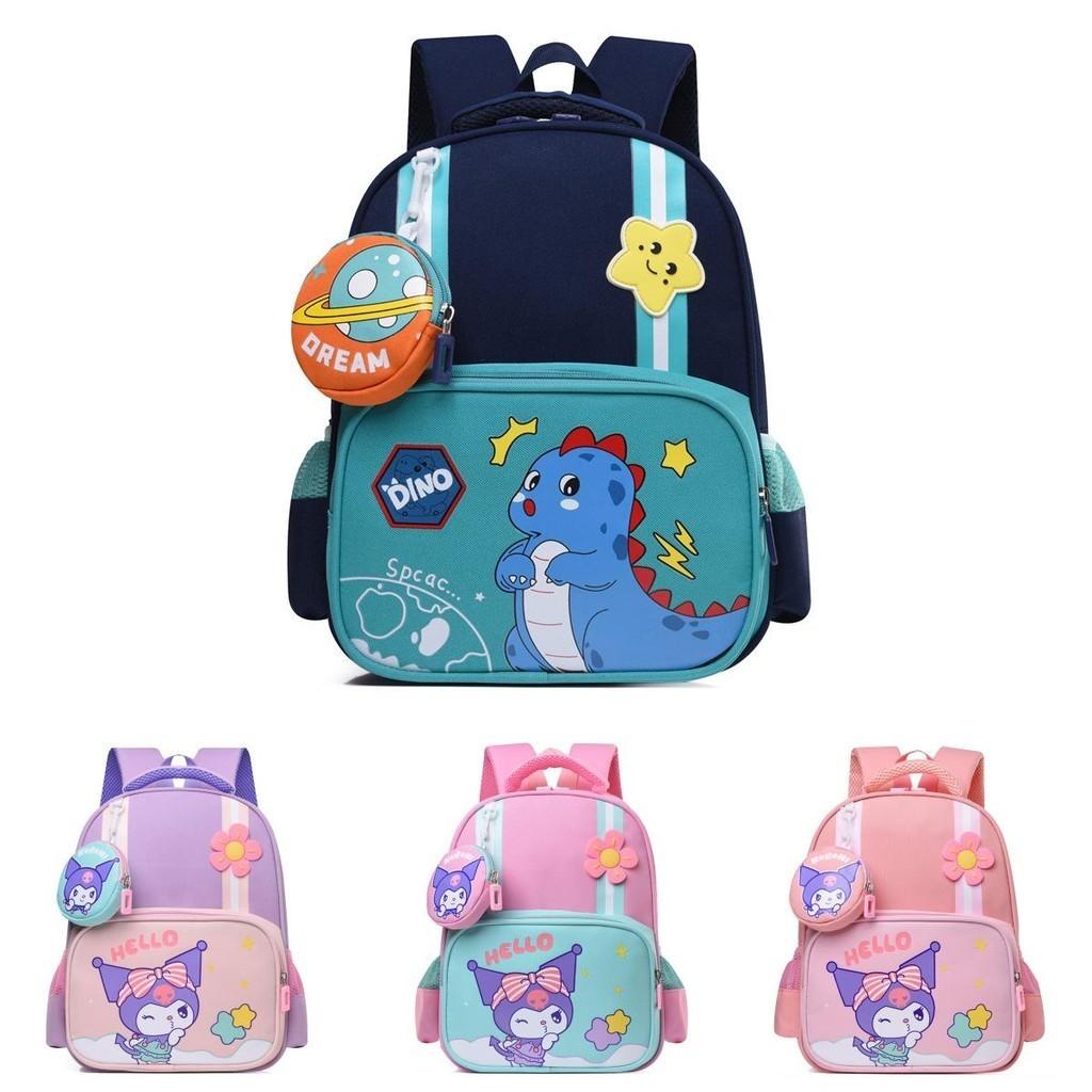 Cute Dinosaur Pattern Backpack For Children Breathable Oxford Cloth Bag For Kindergarten
