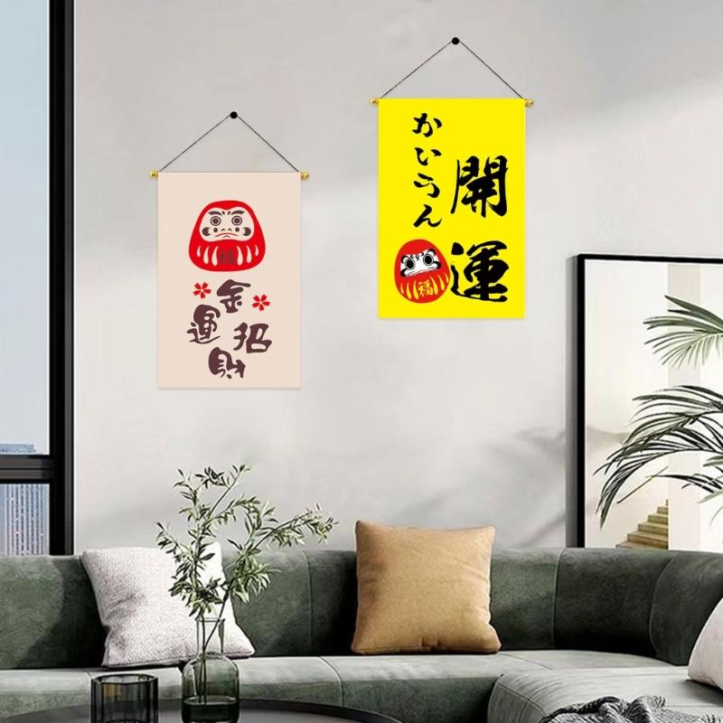 Vintage Signs Japanese Styles Hanging Banners Wine House Sushi Shop Hanging Flags for Restaurant Home Outdoor Decors