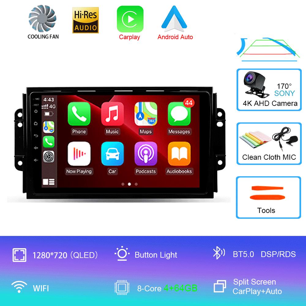 Car Radio 4G DSP Android 14 For Chery Tiggo 3 3X Tiggo 2 Multimedia Video Player Carplay GPS Navigation Stereo Autoradio DVD