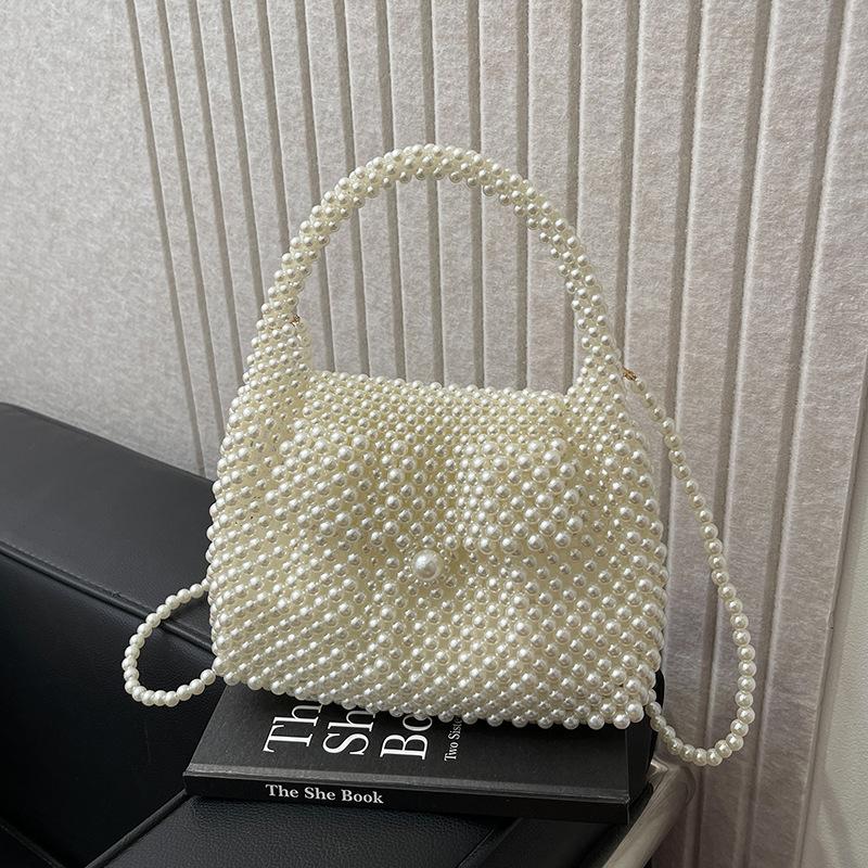 

Новая женская сумка-багет ручной работы с бисером, модная и универсальная, через плечо, мессенджер average size