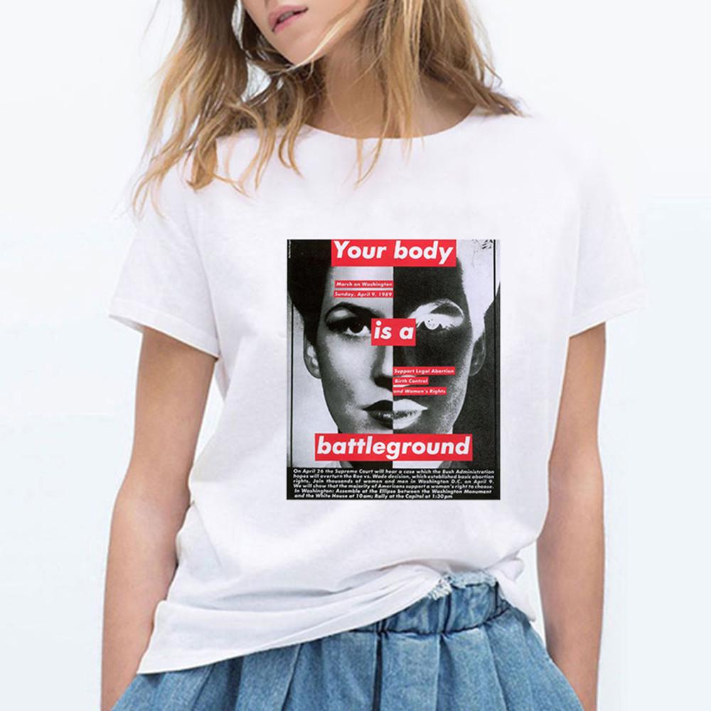 Women Fashion T Shirt Feminist T Shirt High Quality Casual Girls Top Tees T Shirt Women S