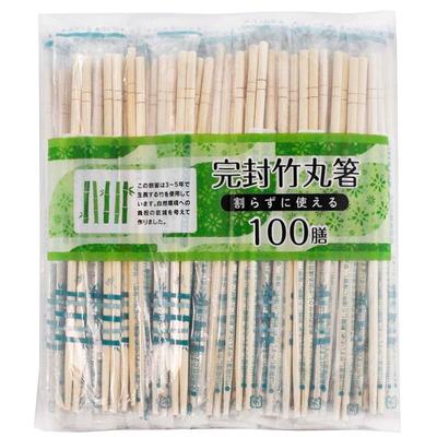 Okabe OKB Disposable Bamboo Chopsticks, Individually Wrapped In Polyethylene for Hygiene, Can Be Used Without Splitting, No Toothpick Required, 100