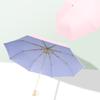 Three-fold Sun Umbrella Color Glue, Small and Portable Parasol To Increase the Sense of Advanced Folding Anti-ultraviolet Rain and Rain Dual-