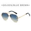 New Luxury Brand Sunglasses Men Retro Driving Sunglasses For Women Fashion Rimless Sun Glasses UV400  Hombre