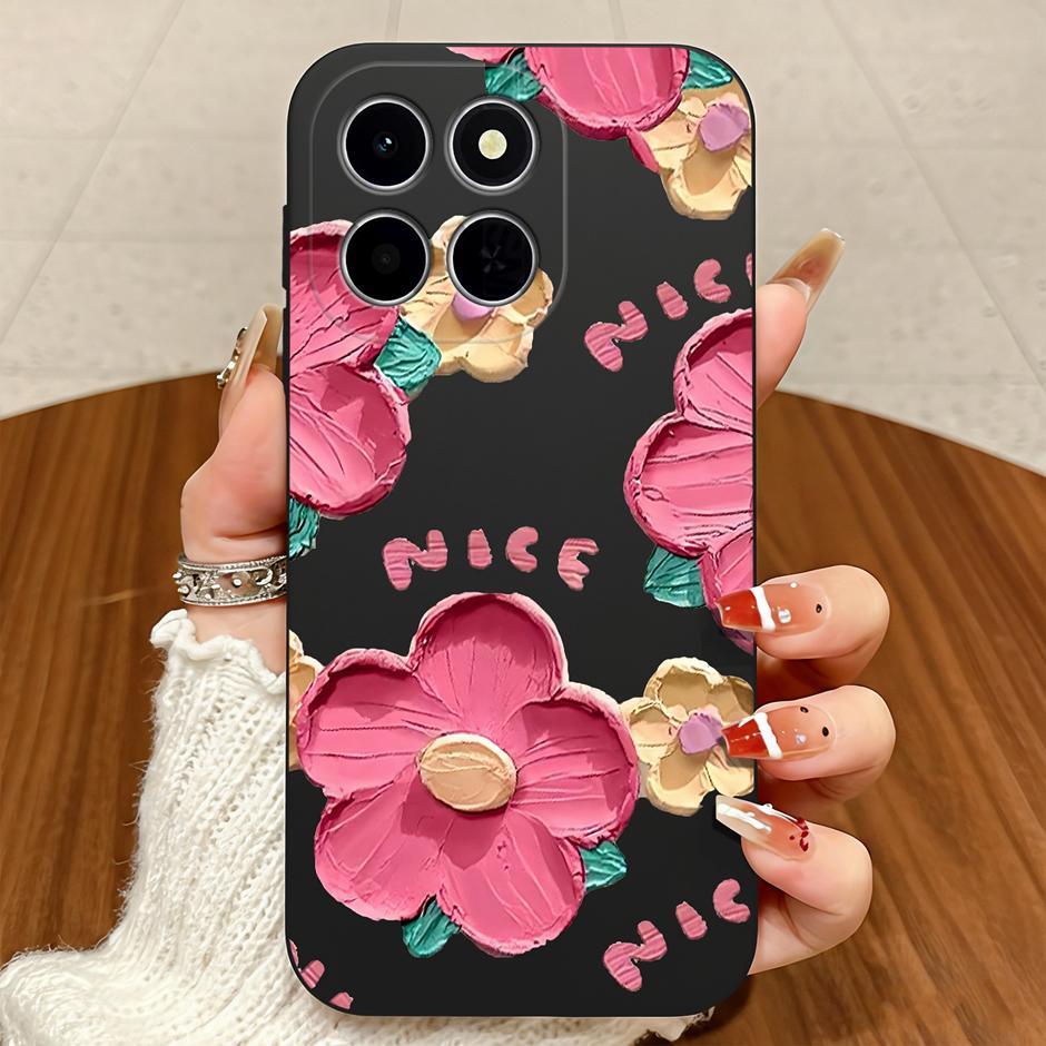 For Honor X6C X6B X6D X7D X7C Case Brilliant Flower Vintage Dyeing Anti-drop Simplicity Matte Shell For HonorX6C honorx7d Bumper