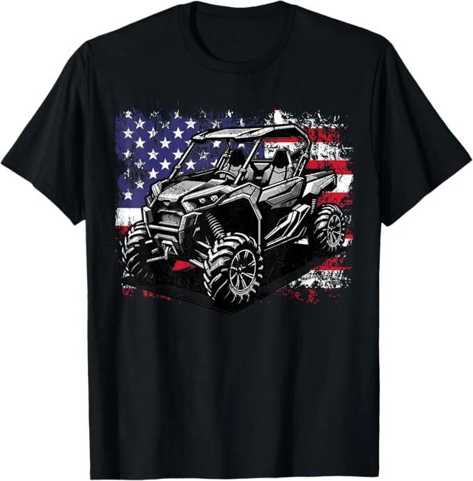 American Flag UTV Side By Side 4th Of July SXS Off Road T-Shirt 2XL