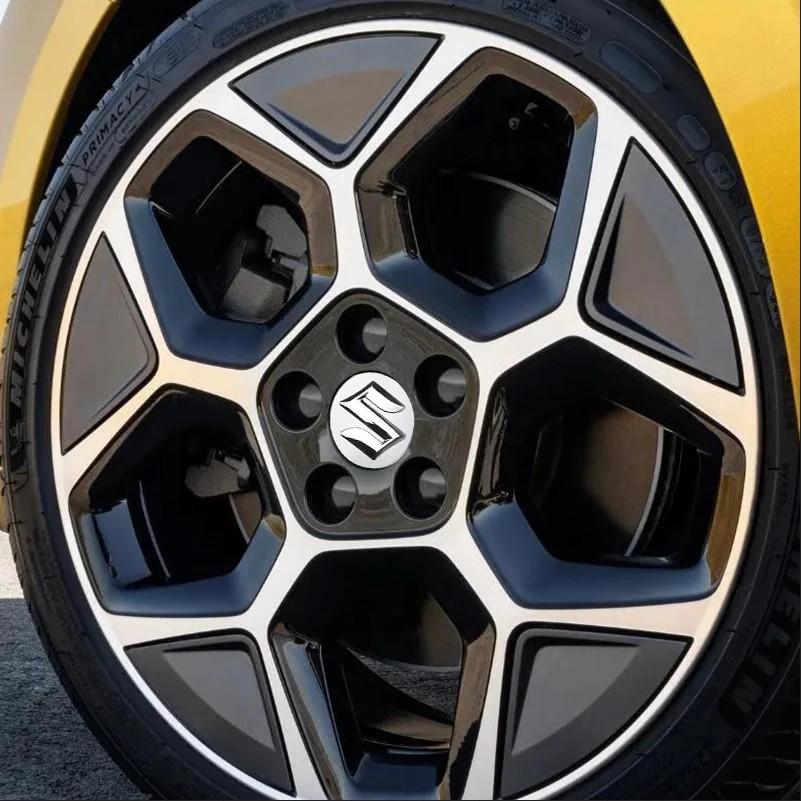 4 Pezzi 56mm+60mm 54mm Coprimozzi Centrali per Ruote Auto Emblema Badge Logo S Copriruota per Suzuki Swift Jimny Vitara Baleno SX4 Accessori