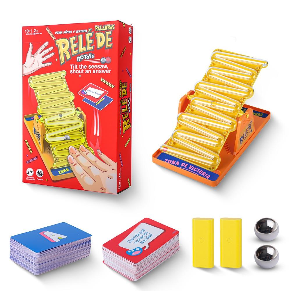 

Leisure Time Shake Balance Board Game Interactive Tiltnshout Desktop Puzzle Game Kindergarten Spanish version