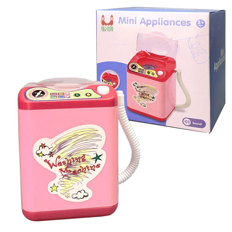 Washing Machine Toy Mini Electric Makeup Brush Cleaner Automatic Cleaning Washing Machine Play Home Toy Coffee Mixer
