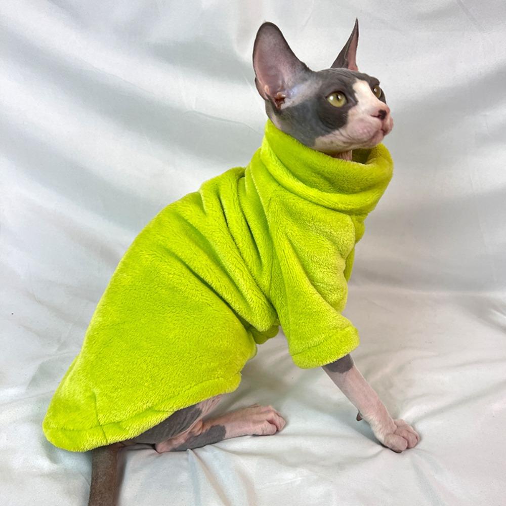 

Turtleneck Hairless Cat Sweater Warm Winter Dog Clothes Warm Cat Sweatshirts for Dogs Cats S