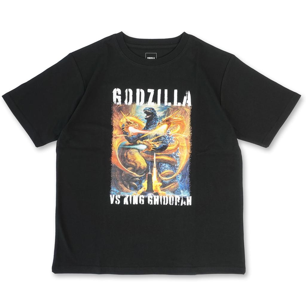 Fineplus Godzilla Short King Ghidorah Poster Japanese Cherry Blossom Character Merchandise T-Shirt, Sleeve, Print, Pattern, Design,