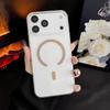 For iPhone 17 Pro Max Magnetic Case Glitter Ring 1.5mm Hard PC Clear Phone Cover