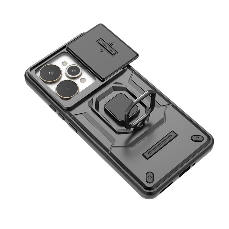 Push Window Phone Case For Realme 15 Pro 5G Anti-knock Ring Holder Magnetic Cover For Realme 15 Pro Case For Realme 15 Pro Case