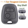 Fernbedienung Autoschlüssel Hülle Etui Für Peugeot 206 207 307 408 607 Citroen Xsara Picasso C1 C2 C3 C4 2 Tasten Ersatz Schlüsselanhänger Gehäuse Schale
