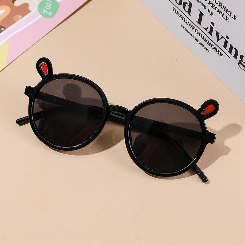 Cute Cat Ear Sunglasses for Girls Boys Vintage Cartoon Animal Sun Protection Outdoor Eye Wear Children Fashion Accessories