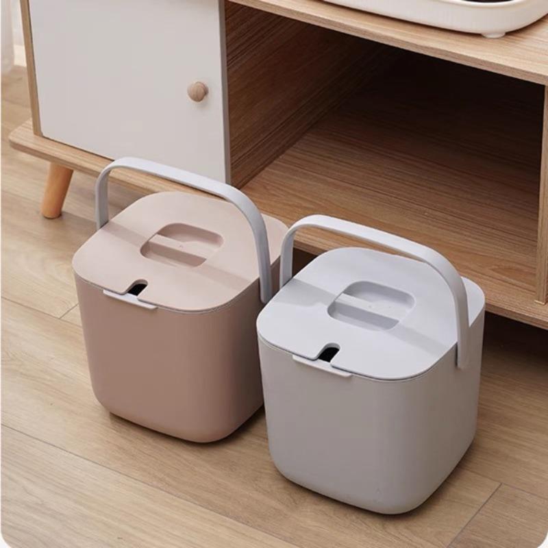 Home Simple Tea Set Accessories Tea Residue Bucket Filter Tea Leaf Waste Water Bucket Small Plastic with Lid Drainage