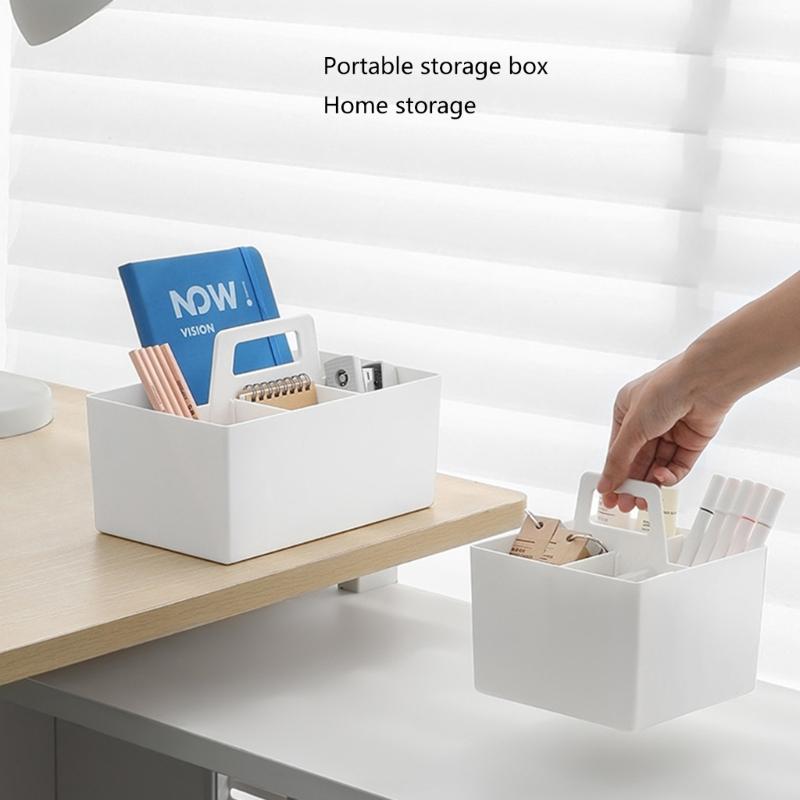 Plastic Divider Basket Multiple Compartments Desktop Arrangement Tabletop Cases Shelf Containers Cosmetic Sorting Cases