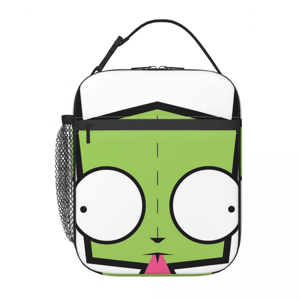 Gir Invader Zim Anime Insulated Lunch Bag for Women Children Portable Food Boxes Thermal Lunch Box Tote
