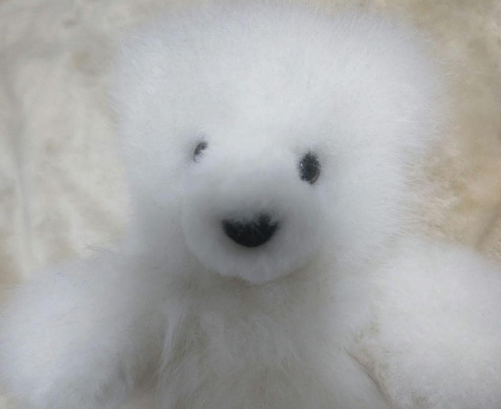 [USED] Fluffy Baby Alpaca Fur Teddy Bear. Anonymous Shipping.