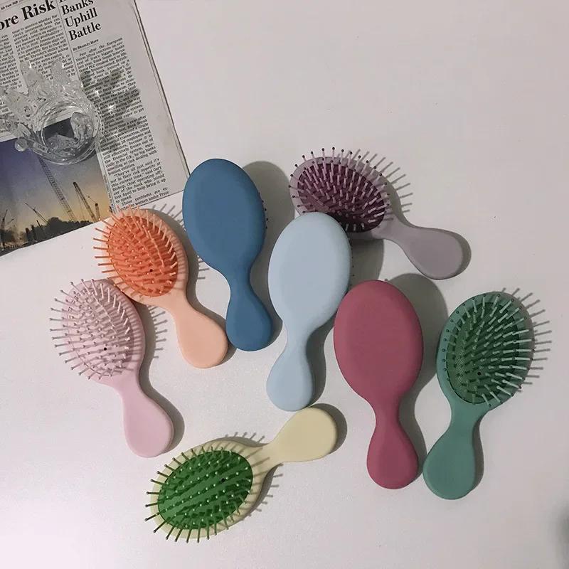 Portable Mini Detangler Hair Brush Air Cushion Massage Comb Anti Static Wet Dry Hair Styling Tool Travel Hair Accessory