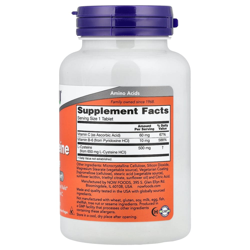 NOW Foods L-Cystein 500 mg, 100 tablet